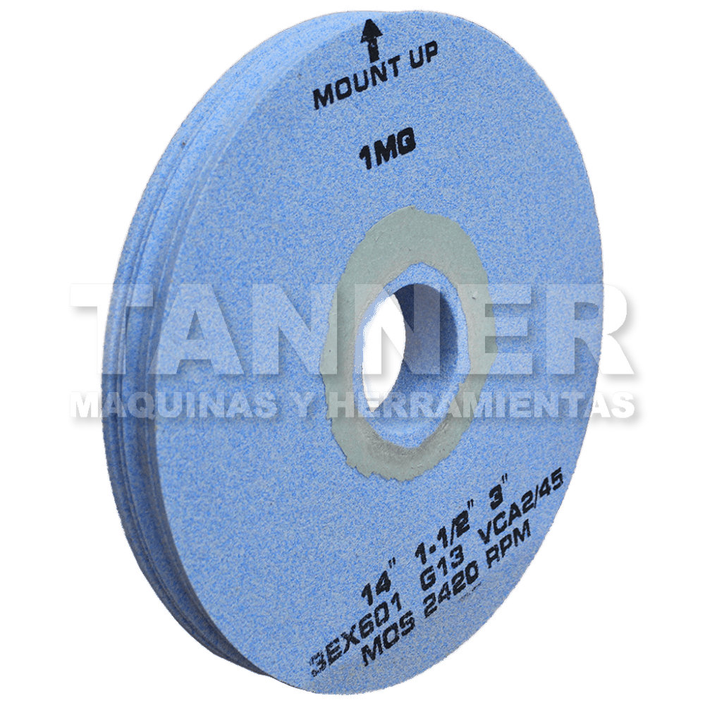 RUEDA ABRASIVA 14X1-1/2X3 T1: 45MPS 3EX601 G13 VCA2/45