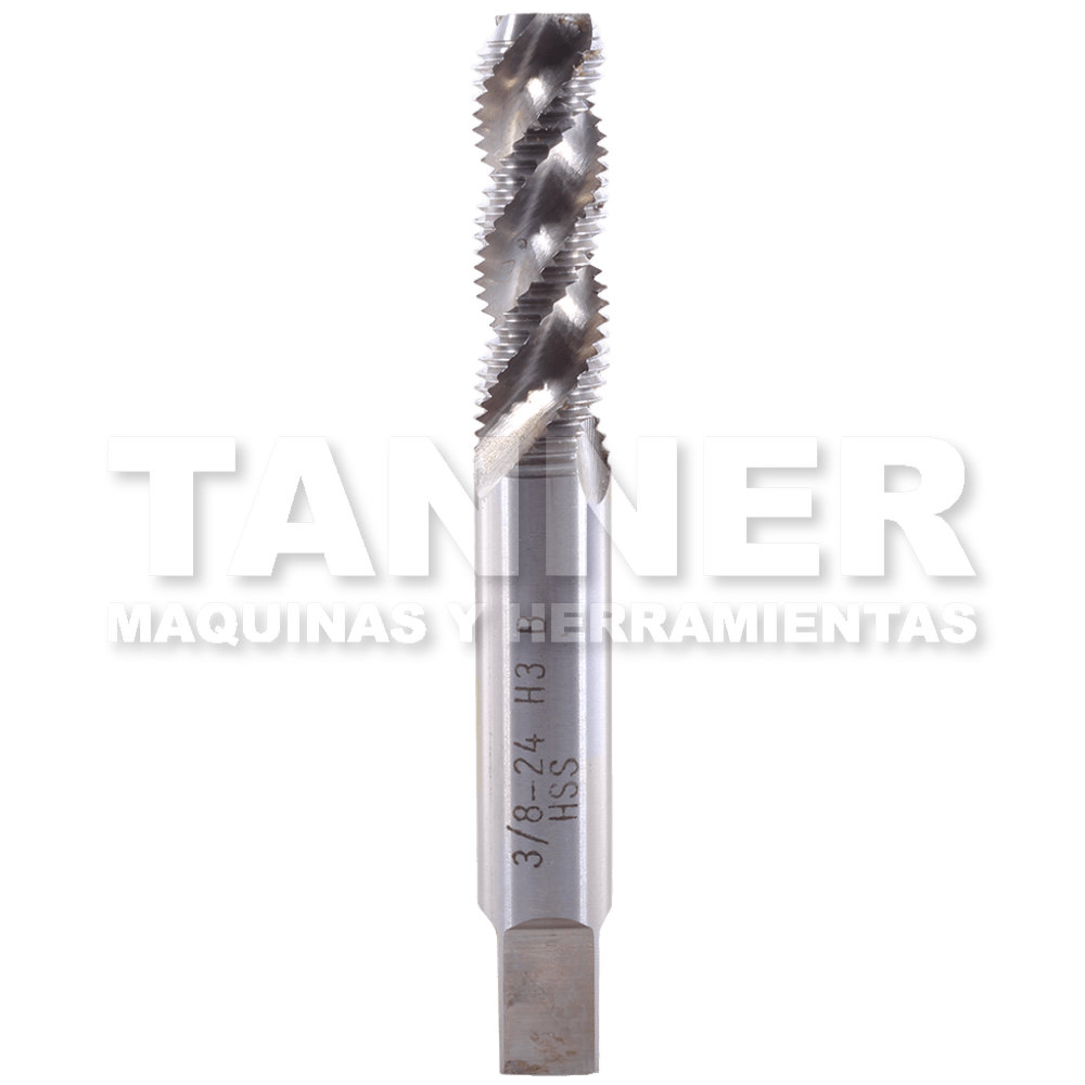 MACHUELO RECTO ESPIRAL HSS 3/8-24 3F H3