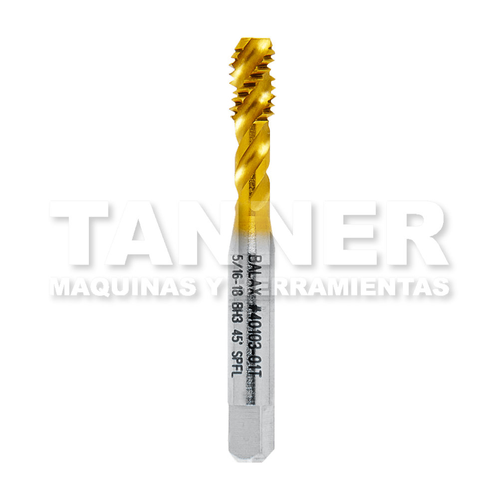 MACHUELO HELICOIDAL HSS 5/16-18 3F H3 TIN