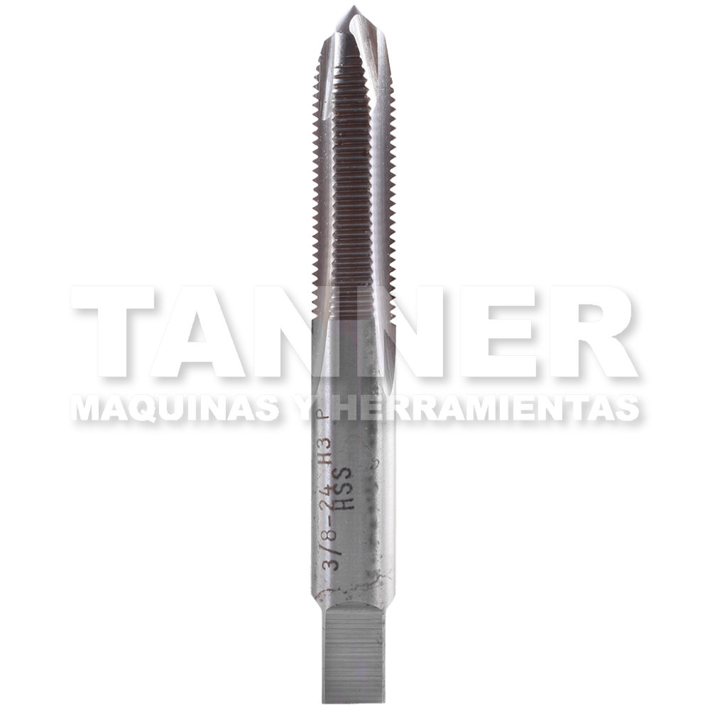 MACHUELO SEMICONICO HSS 3/8-24 3F H3 PUNTA ESPIRAL
