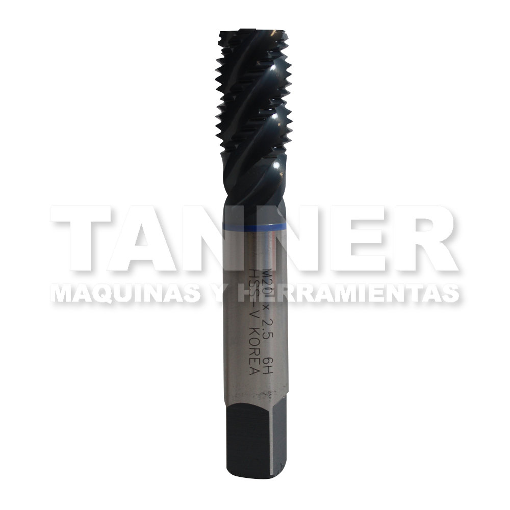 MACHUELO HELICOIDAL HSS M20X2.5 4F LINEA AZUL