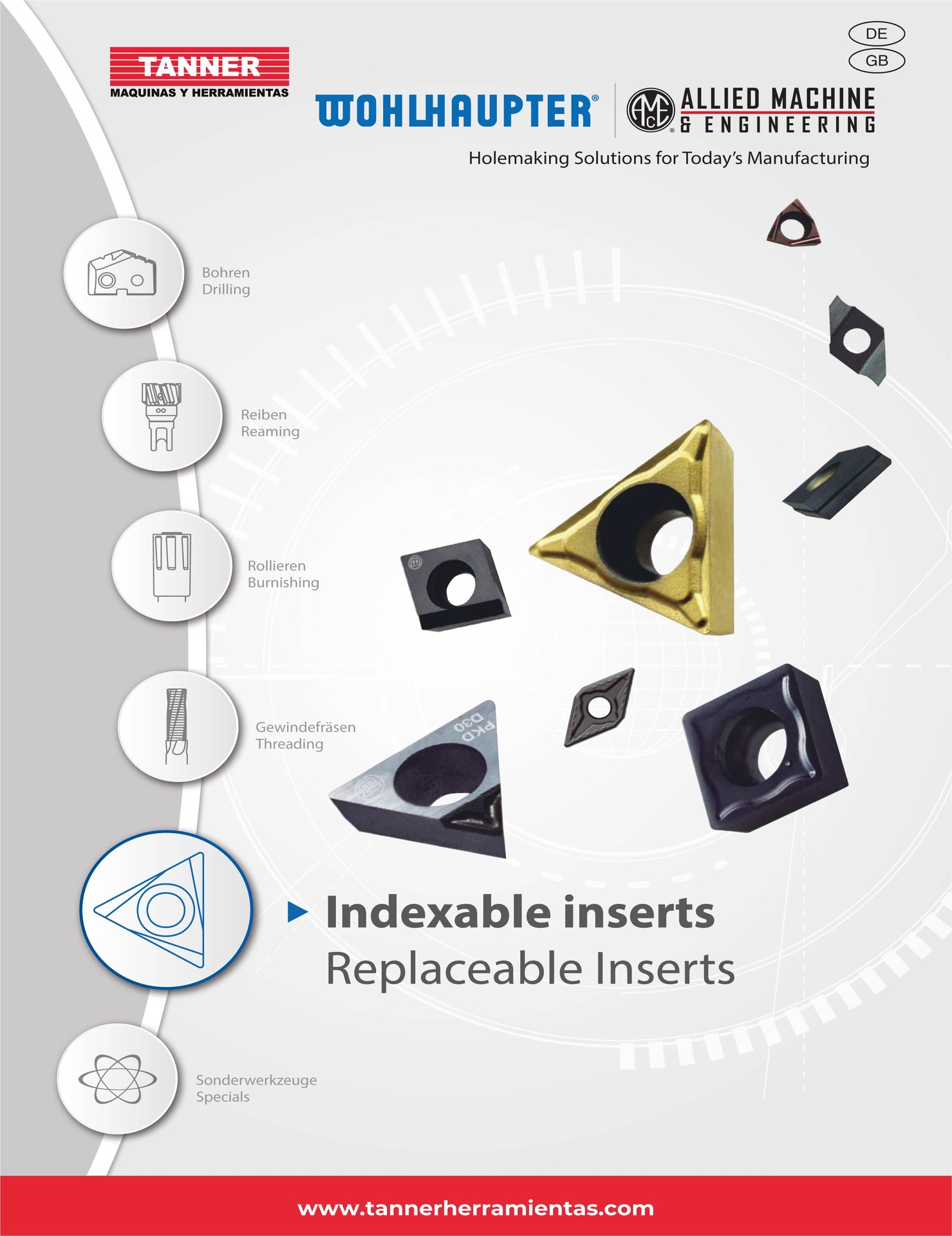 Insertos remplazables: Wohlhaupter® Indexable Inserts